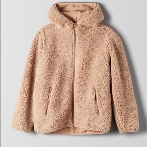 Aritzia TNA Sherpa Fleece Zip-Up Hoodie w/ Lining - Picture 3 of 3